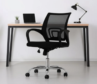 Cadeira secretária 3310 Preta para home office