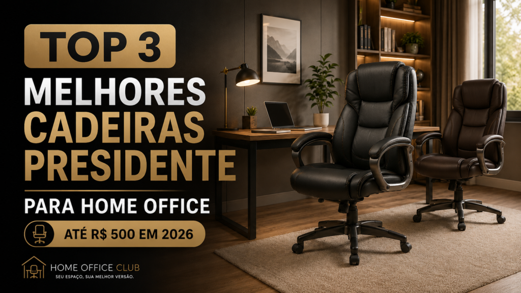 melhores cadeiras presidente para home office até R$ 500 em 2026